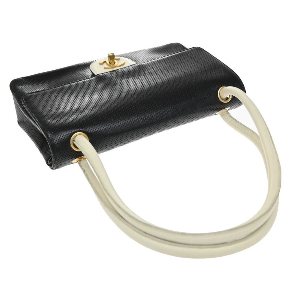 CHANEL CC Logo Shoulder Hand Bag Leather Black GHW France 687RF458 - Picture 13 of 14